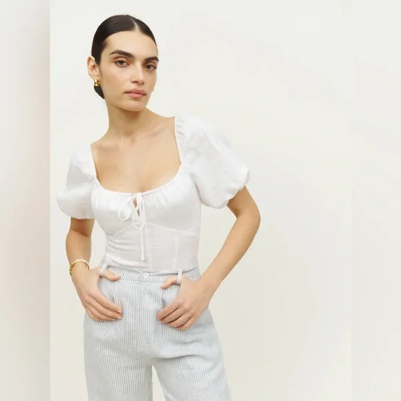 Reformation Rory Linen Top - Picture 2 of 8